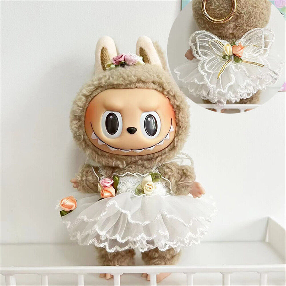 DOLL CLOTHES DRESS FOR POP MARTS LABUBU Series Doll 17cm / 38cm.