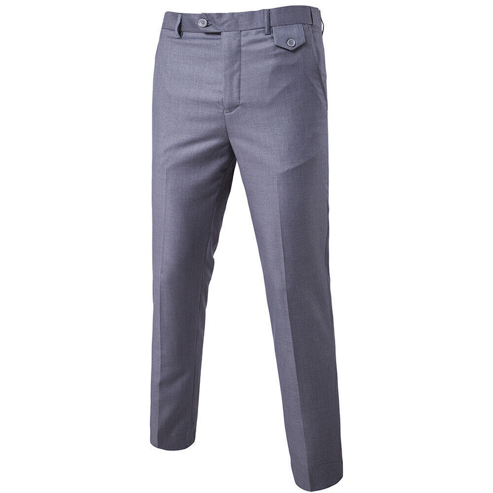 Men's Trousers Formal Smart Casual Slim Fit Skinny Work Business Dress Pants⊹