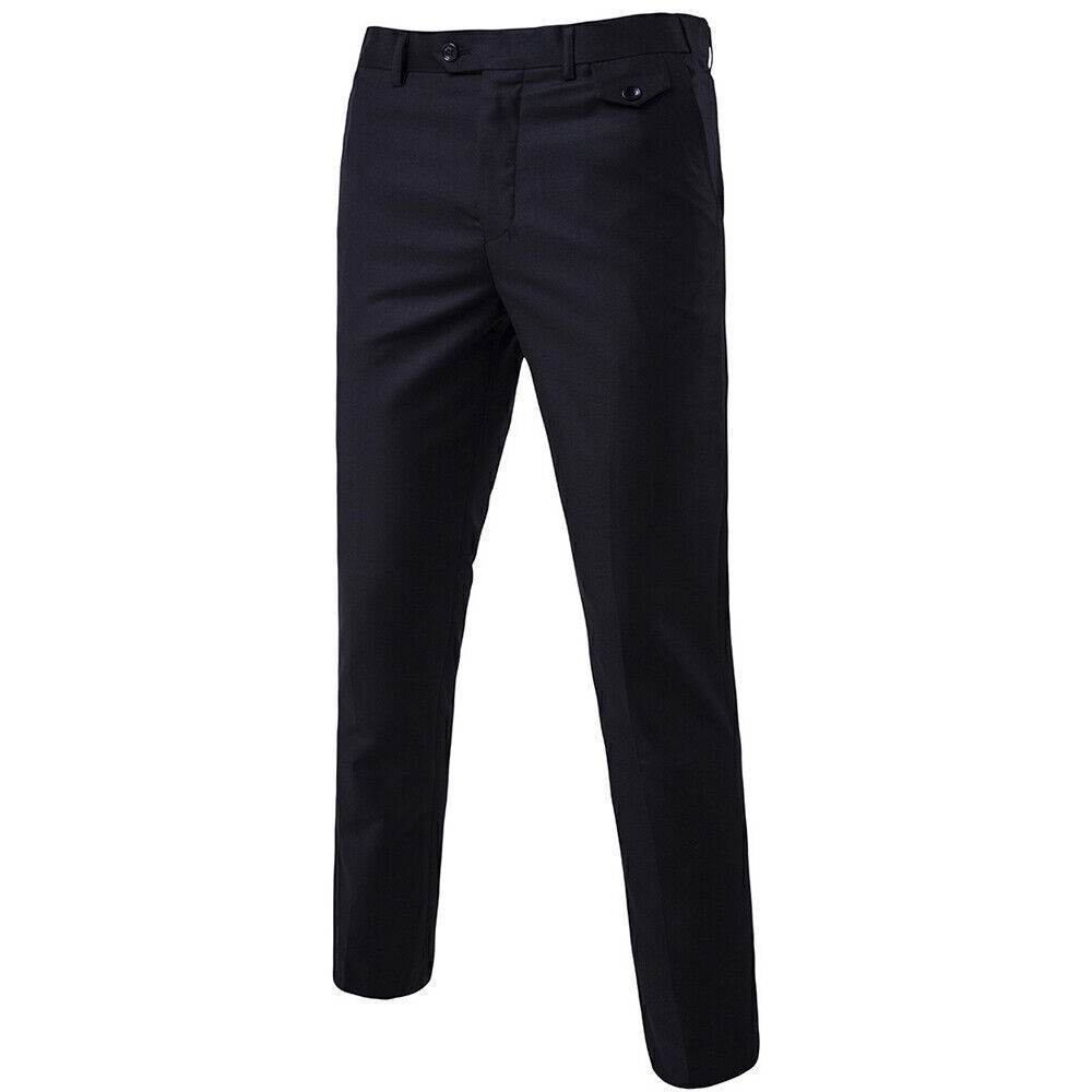 Men's Trousers Formal Smart Casual Slim Fit Skinny Work Business Dress Pants⊹