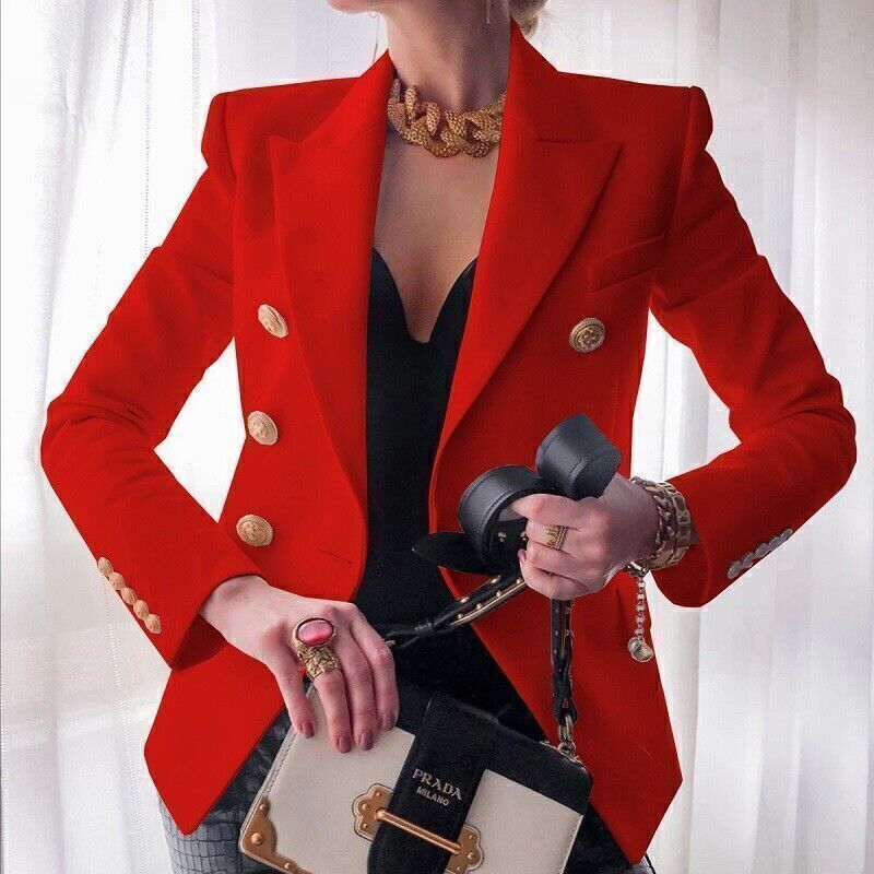 Suit Coat Women Lady Long Sleeve Casual Jacket Business Office Work Blazer Tops▪
